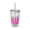 16oz Tumbler with Straw - Saved by Grace